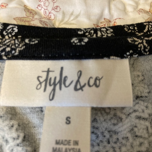 Style & Co. Swing Dress Size S Black & Cream - Picture 3 of 7